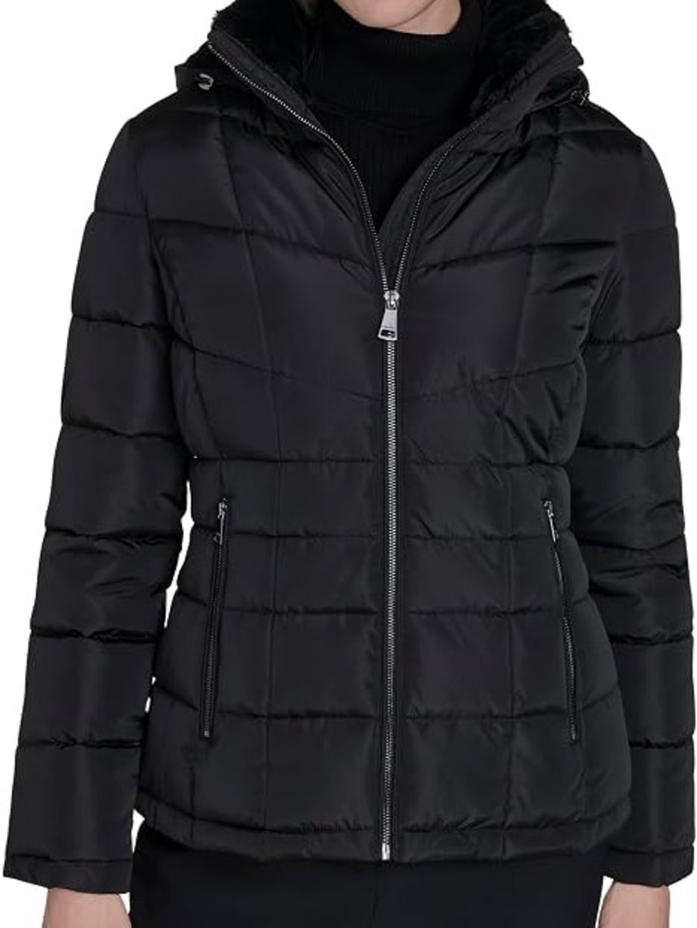 Calvin Klein Hooded Puffer Jacket – Lightweight Quilted Winter Coat With Zipper